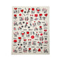 Valentine Line Art - Nail Sticker- WG823