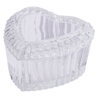 Heart-Shaped Glass Jar with Lid