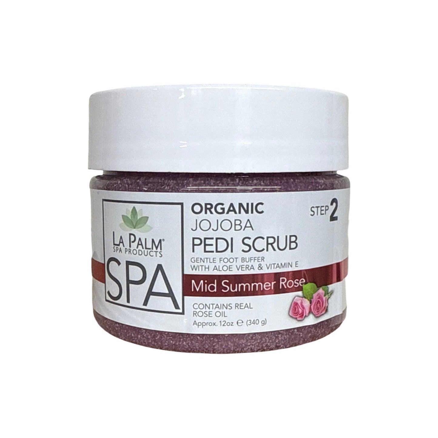 Jojoba Pedi Scrub Gel 12oz - Mid Summer Rose