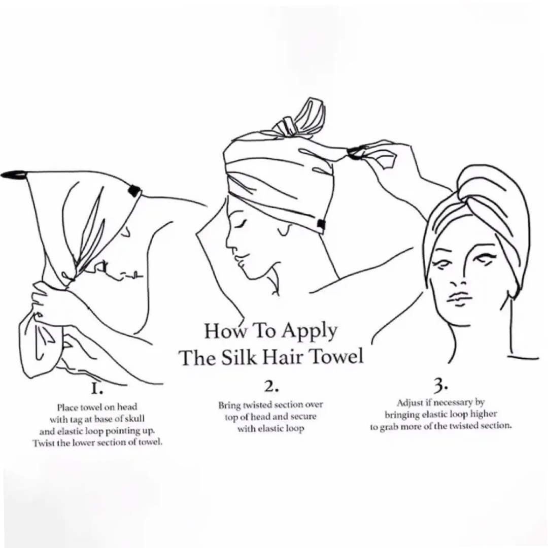 Magic Hair Towel Turban - 100% RAW Silk