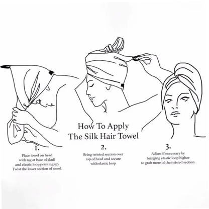 Magic Hair Towel Turban - 100% RAW Silk