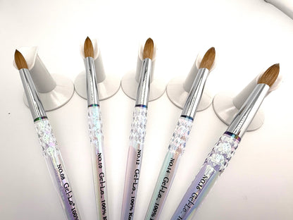 Gel-Le - Acrylic Brush - 100% Kolinsky (Clear Handle)(Not Pressed)