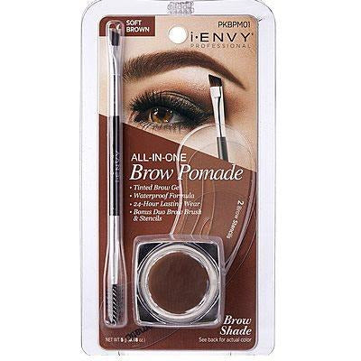 i•ENVY Professional - PKBPM01 All-in-1 Eyebrow Pomade SOFT BROWN (Limited)