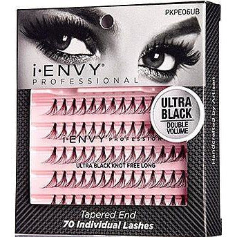 i•ENVY - PKPE06UB Ultra Black Individual Knot Free Long 70pc (Limited)
