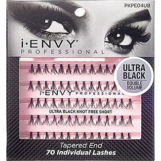 i•ENVY - PKPE04UB Ultra Black Individual Knot Free Short 70pc (Limited)