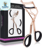 Luxe Lashes Eyelash Curler - Professional Makeup Tool with Two Silicone Replacement Pads, Gentle Curl, Crease-Free, No Pinching or Pulling, Lightweight Design for Easy Travel - Rose Gold