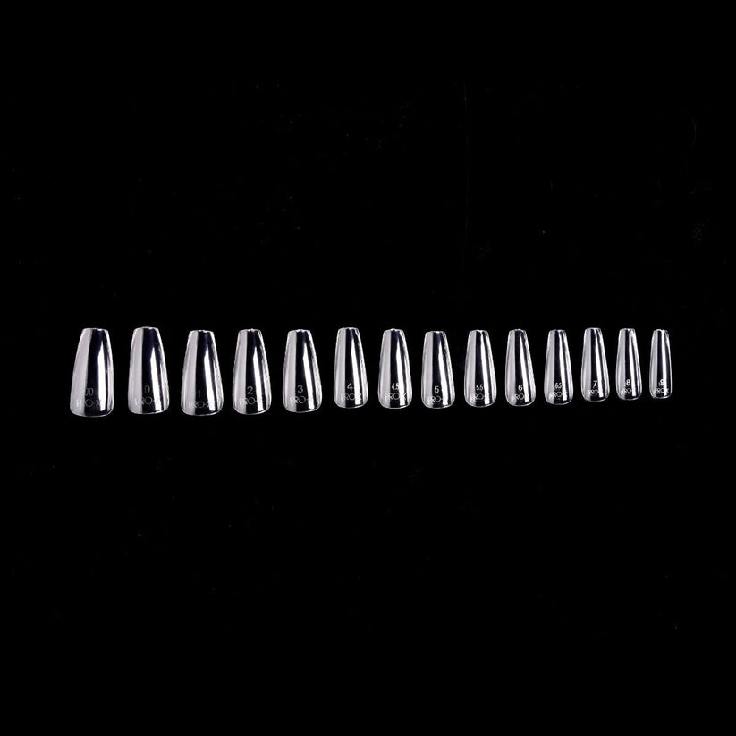 PRO-X Soft Gel Nail Tips 14 - Natural Coffin Medium - 14 Sizes | 600pc