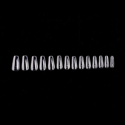 PRO-X Soft Gel Nail Tips 14 - Natural Coffin Medium - 14 Sizes | 600pc