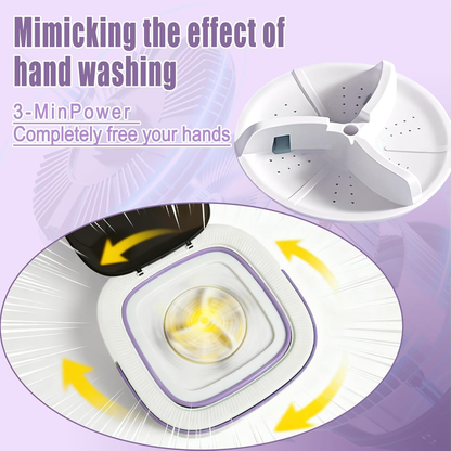 Mini Portable Foldable Washer - 16L Portable Washing Machine, Spin Dryer, Small Folding Washing Machine 3 Cleaning Modes for Baby Clothes/Intimate Apparel, for Travel, Home