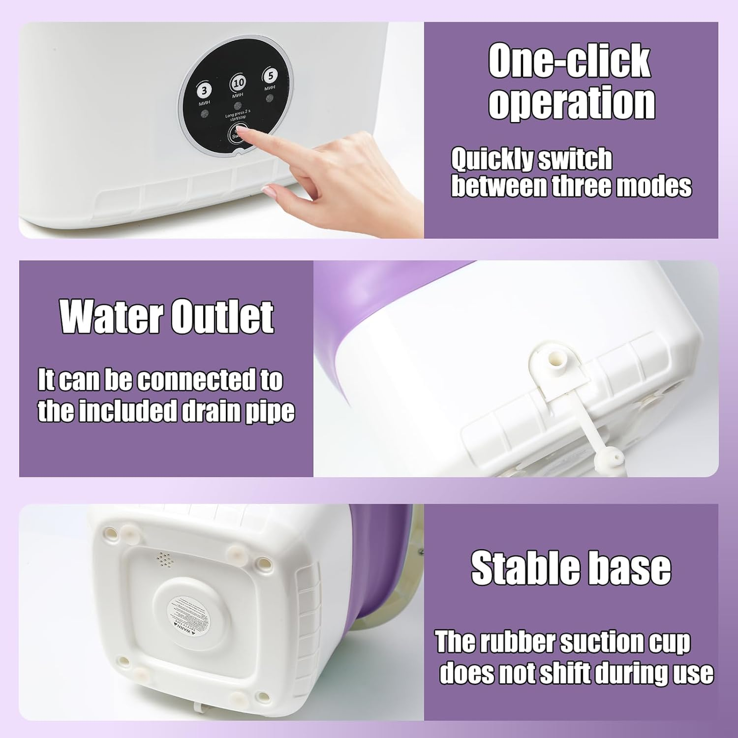 Mini Portable Foldable Washer - 16L Portable Washing Machine, Spin Dryer, Small Folding Washing Machine 3 Cleaning Modes for Baby Clothes/Intimate Apparel, for Travel, Home