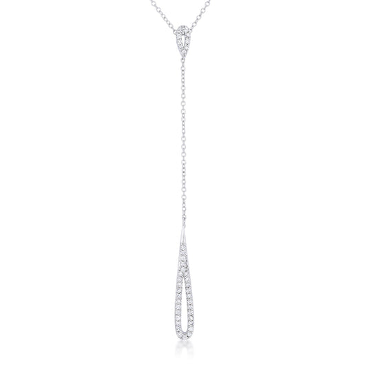 Chrisette 0.4ct CZ Classic Drop Lariat Necklace