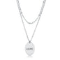 Double Chain HOPE Necklace Silver