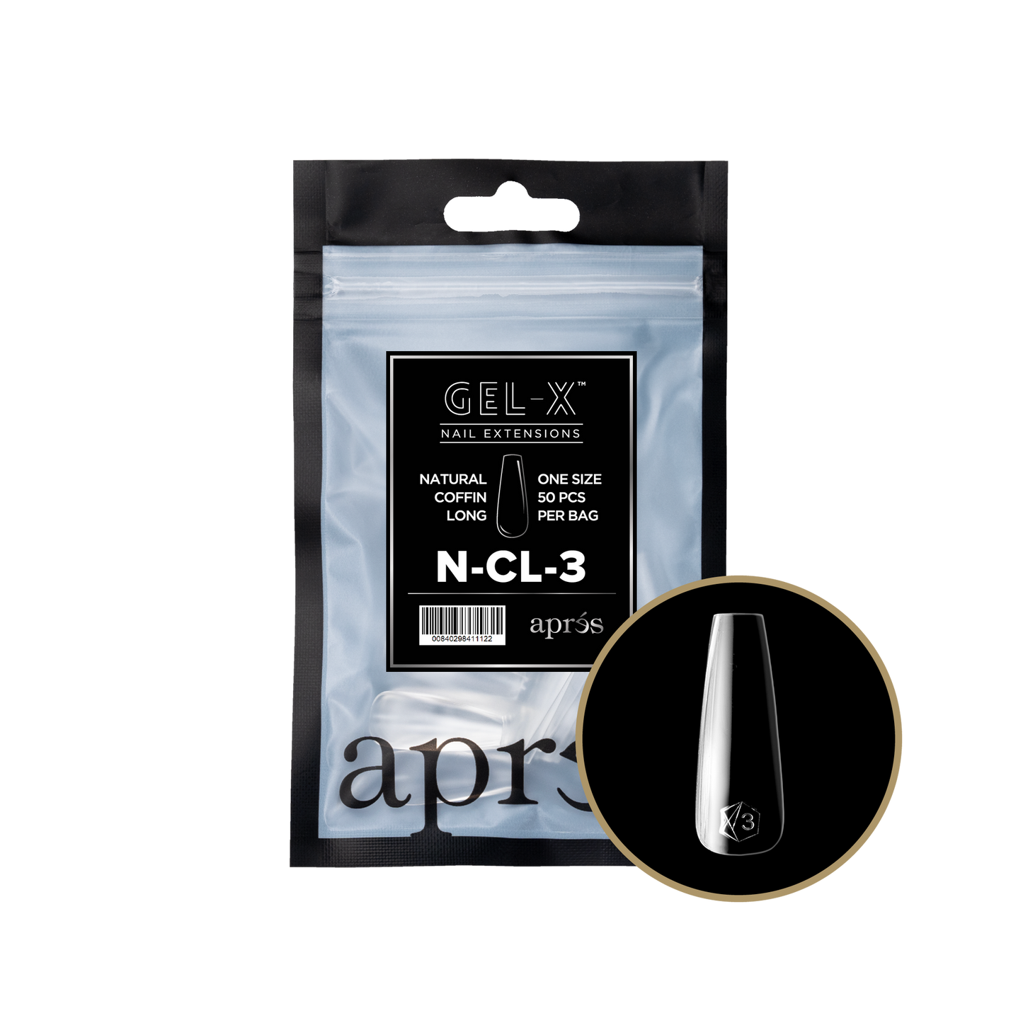 Gel-X Natural Coffin Long 2.0 Refill Bag