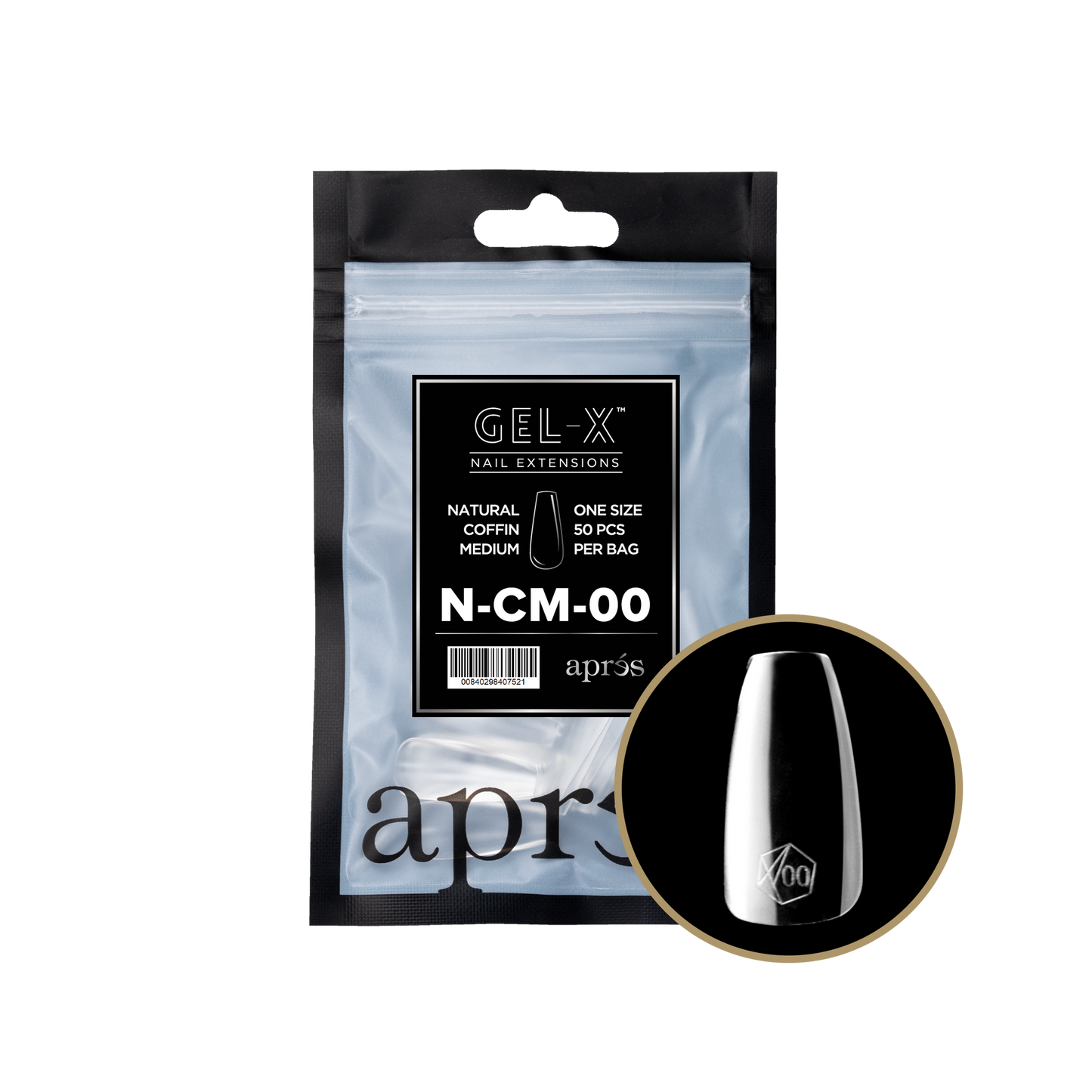 Gel-X Natural Coffin Medium 2.0 Refill Bag