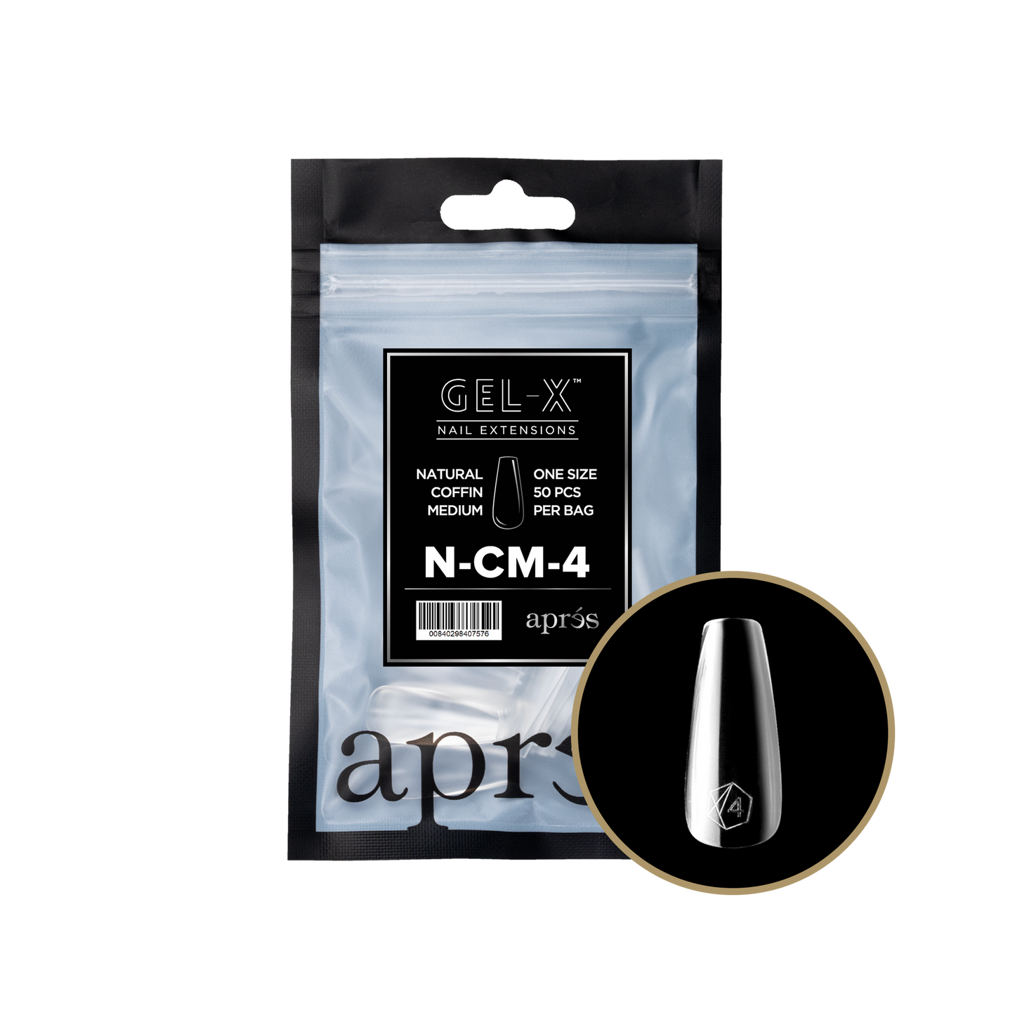 Gel-X Natural Coffin Medium 2.0 Refill Bag