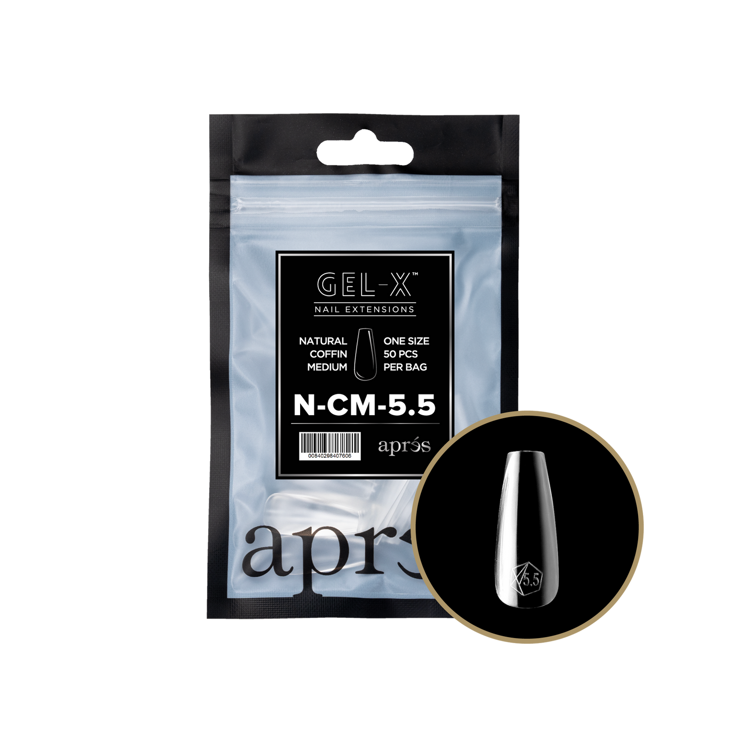 Gel-X Natural Coffin Medium 2.0 Refill Bag