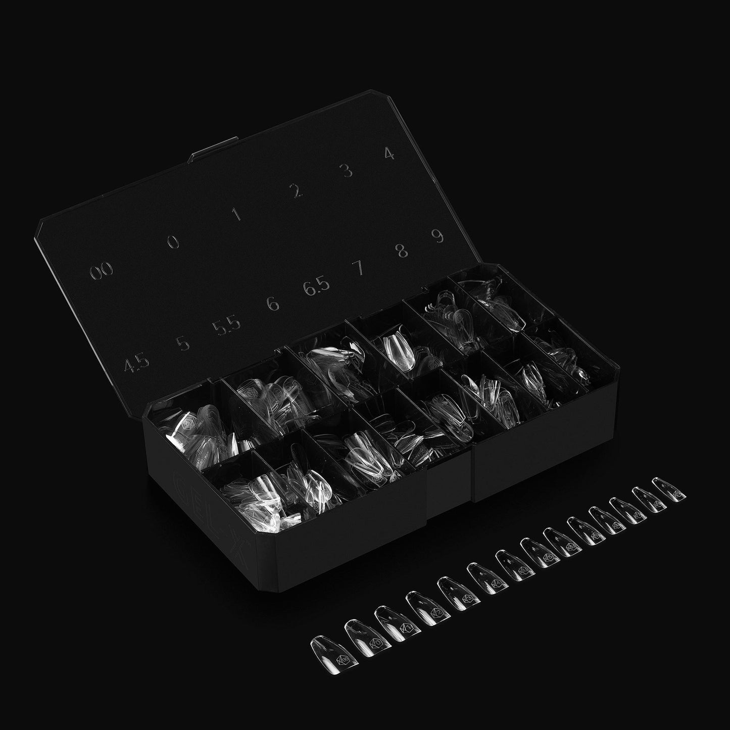 Gel-X Natural Coffin Medium 2.0 Box of Tips 14 Sizes