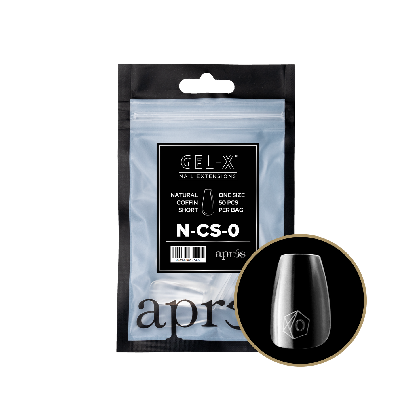 Gel-X Natural Coffin Short 2.0 Refill Bag