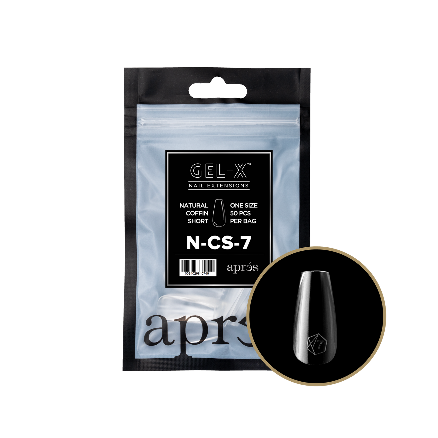 Gel-X Natural Coffin Short 2.0 Refill Bag