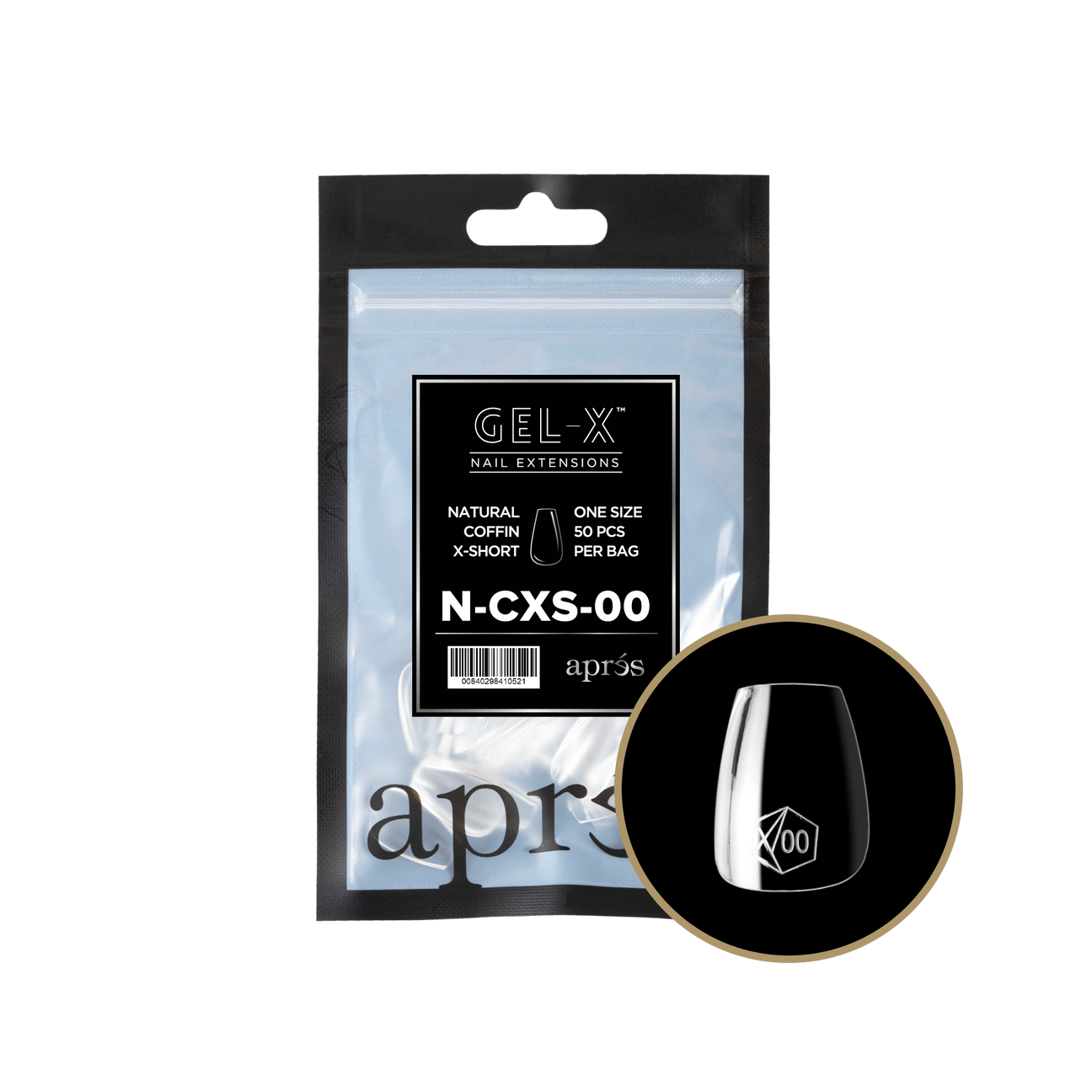 Gel-X Natural Coffin Extra Short 2.0 Refill Bag