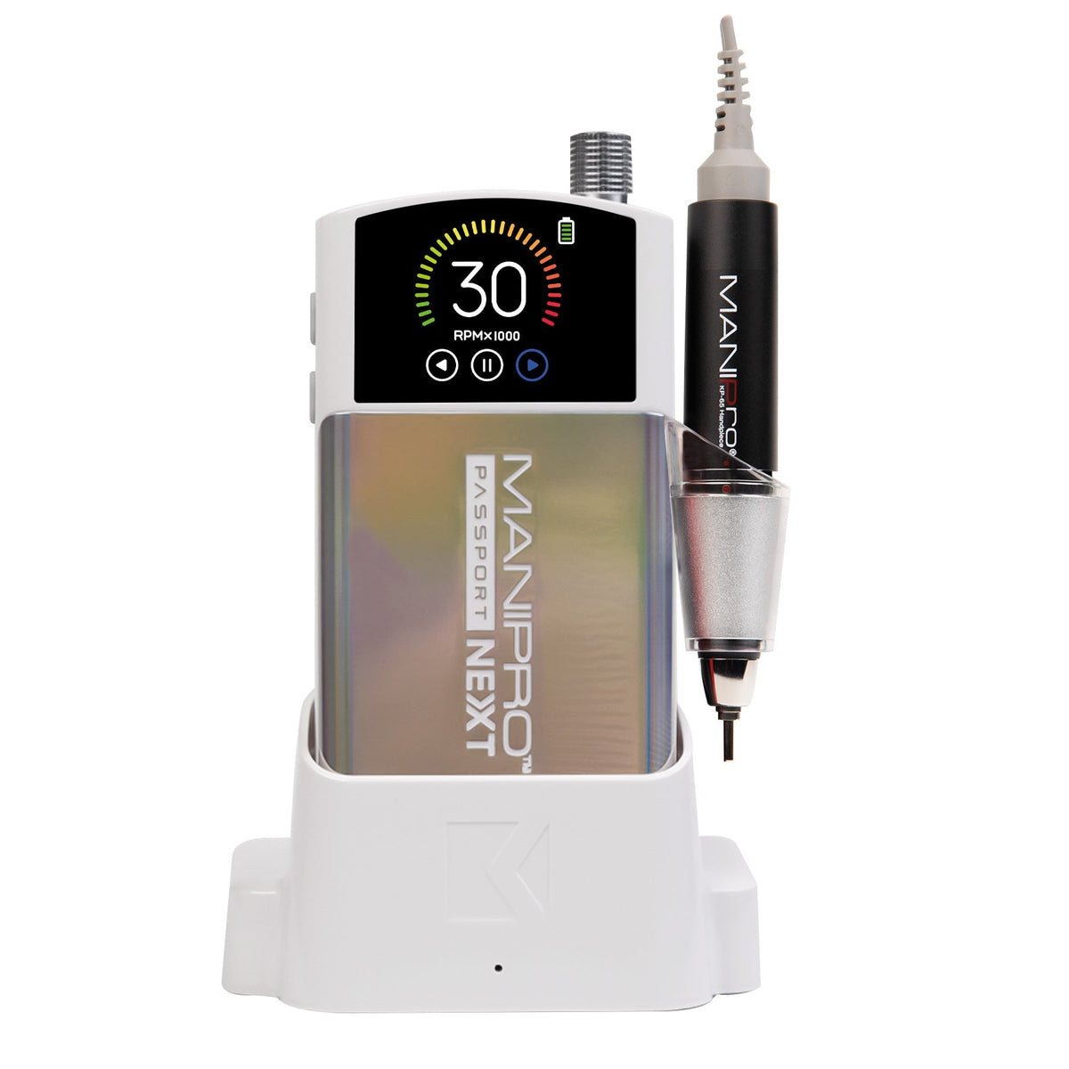 Kupa - ManiPro Passport Next - Complete - White with Unicorn Jacket - KP-65 Handpiece