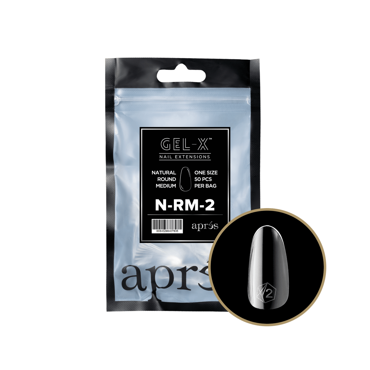 Gel-X Natural Round Medium 2.0 Refill Bag