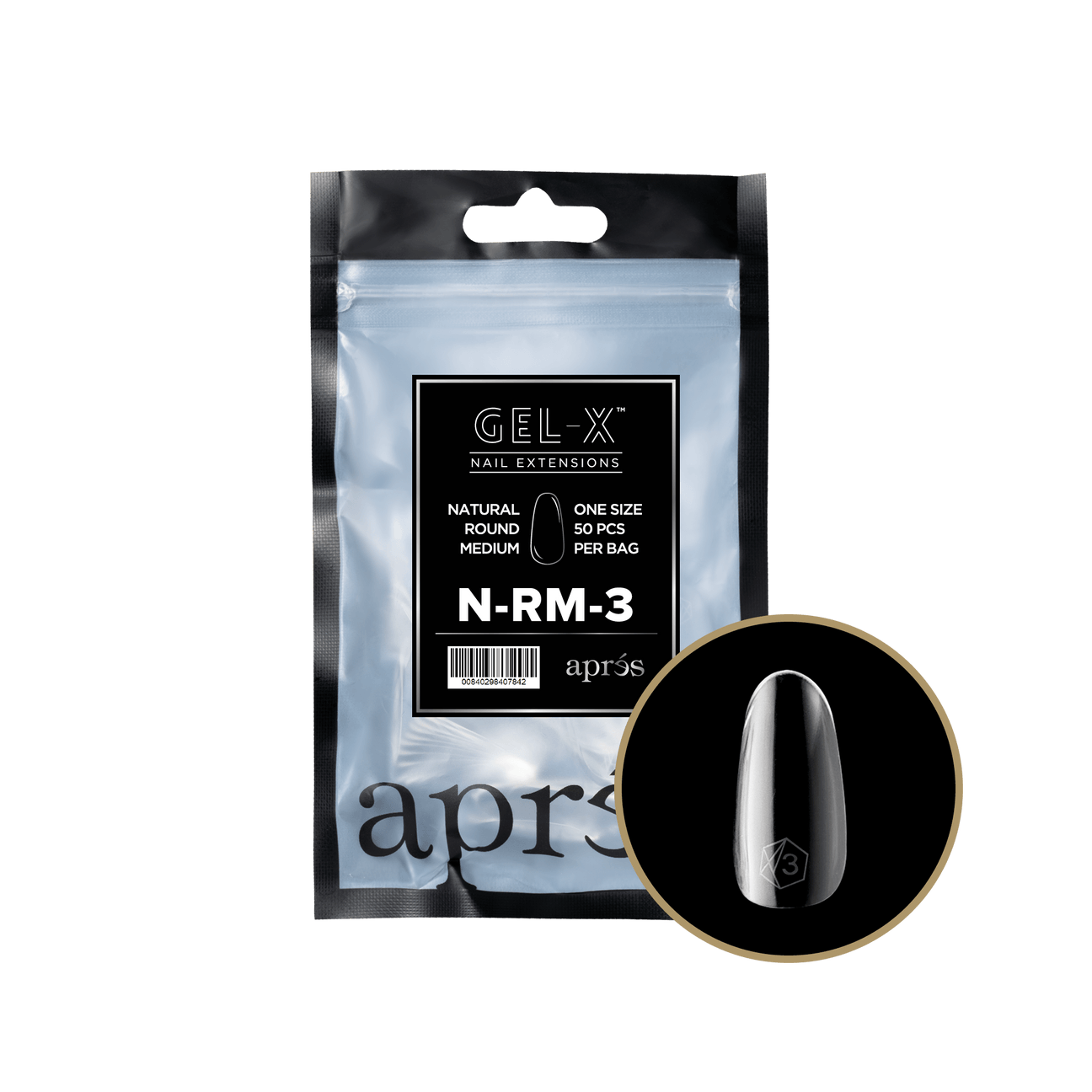 Gel-X Natural Round Medium 2.0 Refill Bag