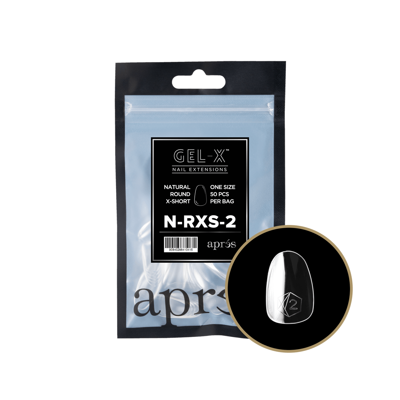 Gel-X Natural Round Extra Short 2.0 Refill Bag