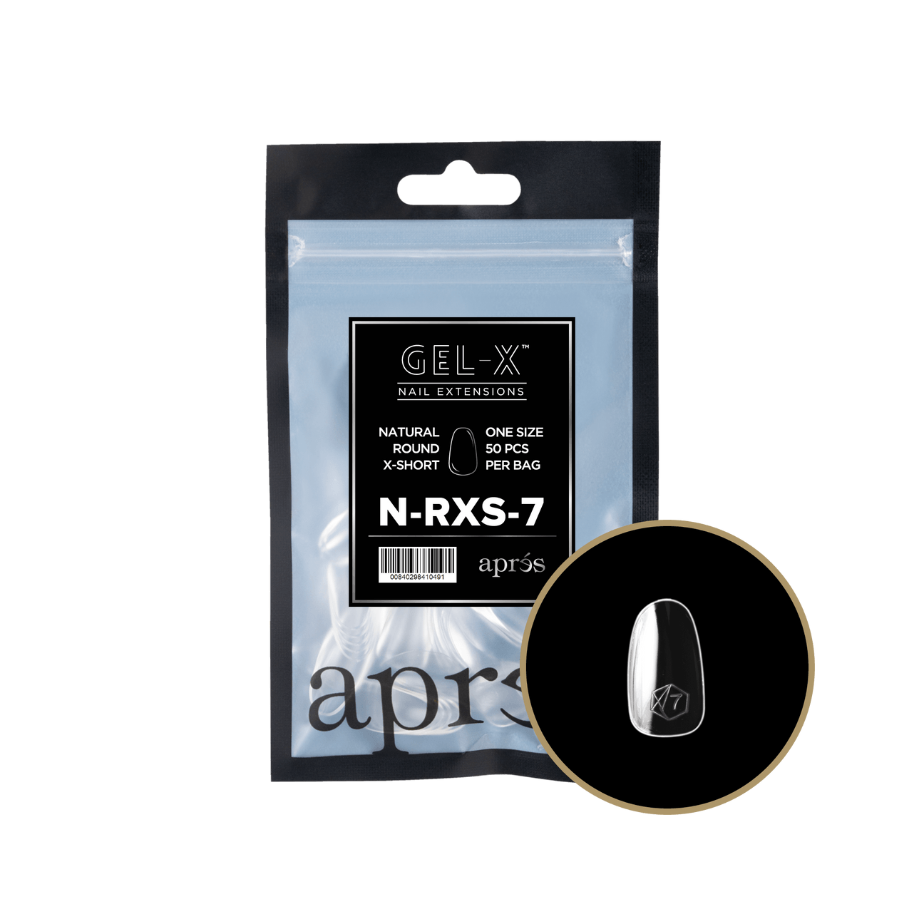 Gel-X Natural Round Extra Short 2.0 Refill Bag
