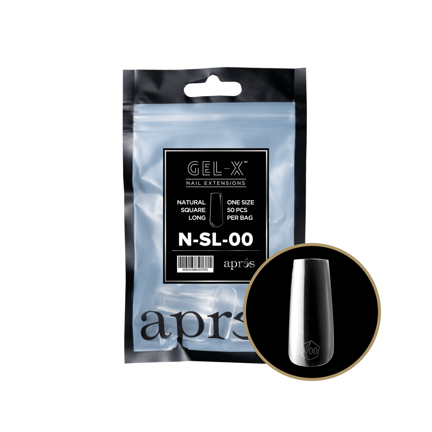 Gel-X Natural Square Long 2.0 Refill Bag