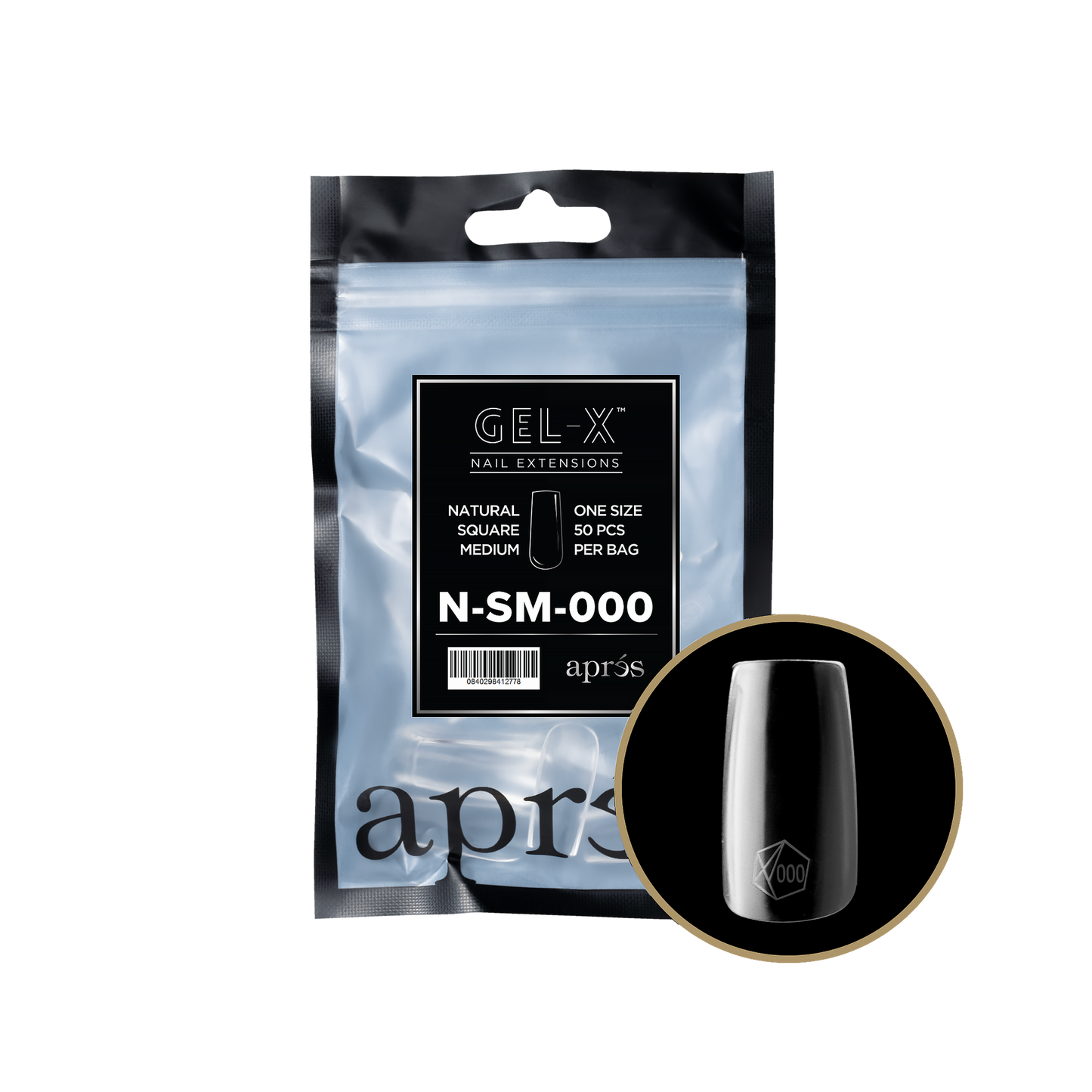 Gel-X Natural Square Medium 2.0 Refill Bag