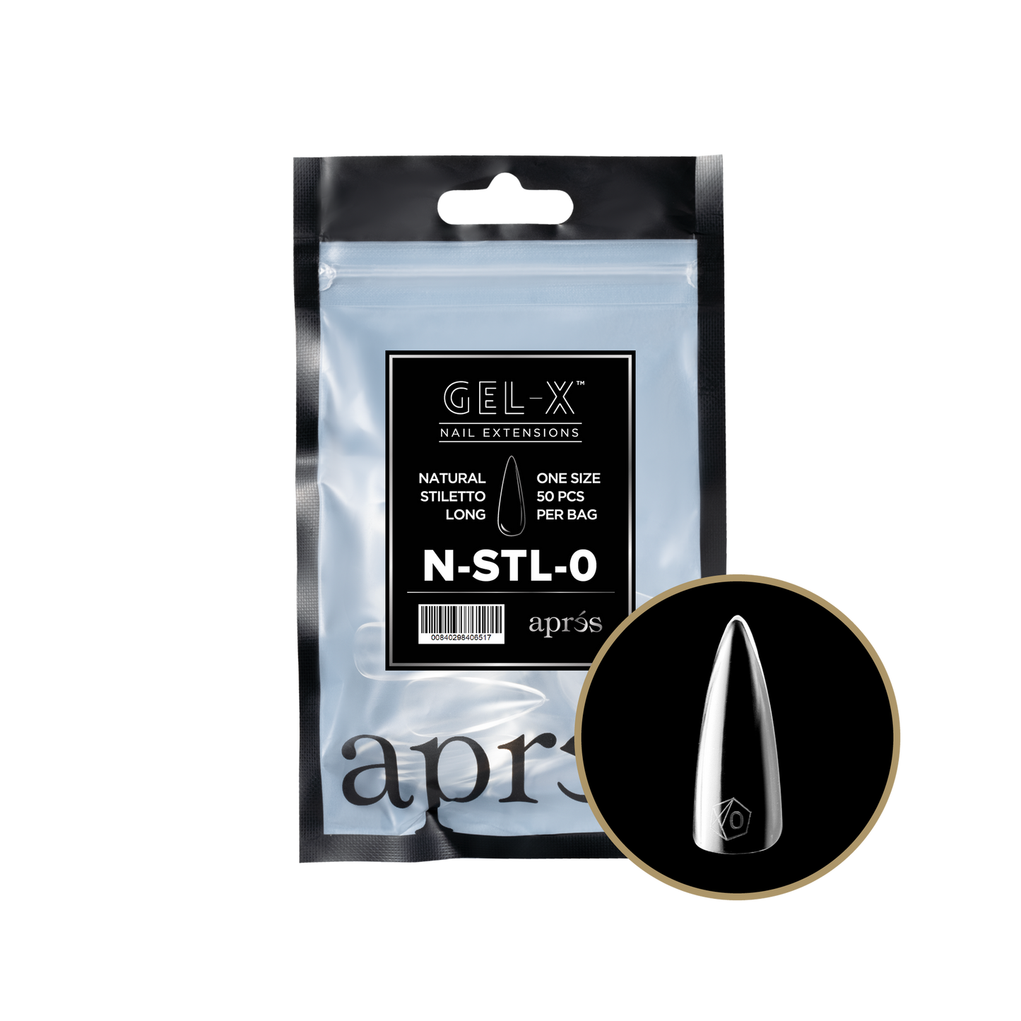 Gel-X Natural Stiletto Long 2.0 Refill Bag