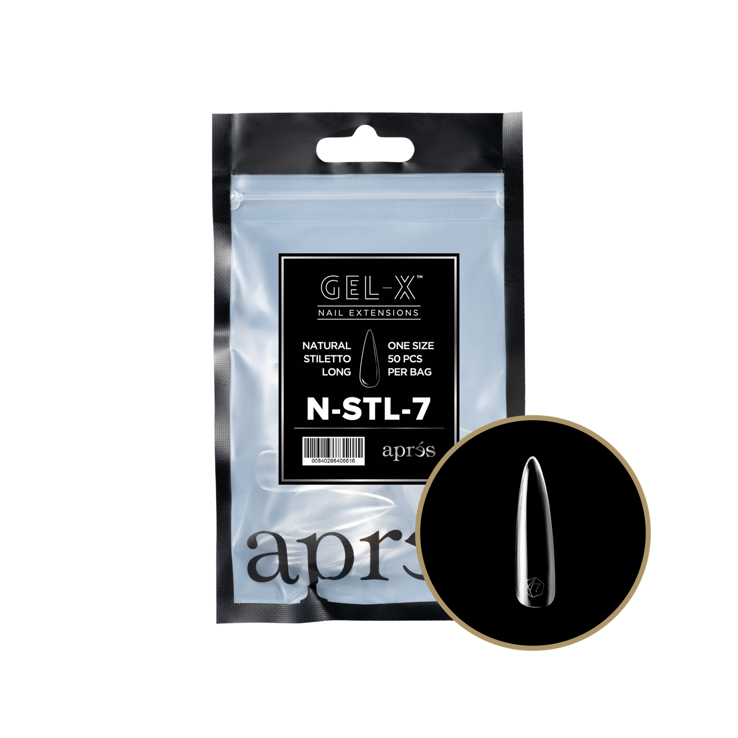 Gel-X Natural Stiletto Long 2.0 Refill Bag