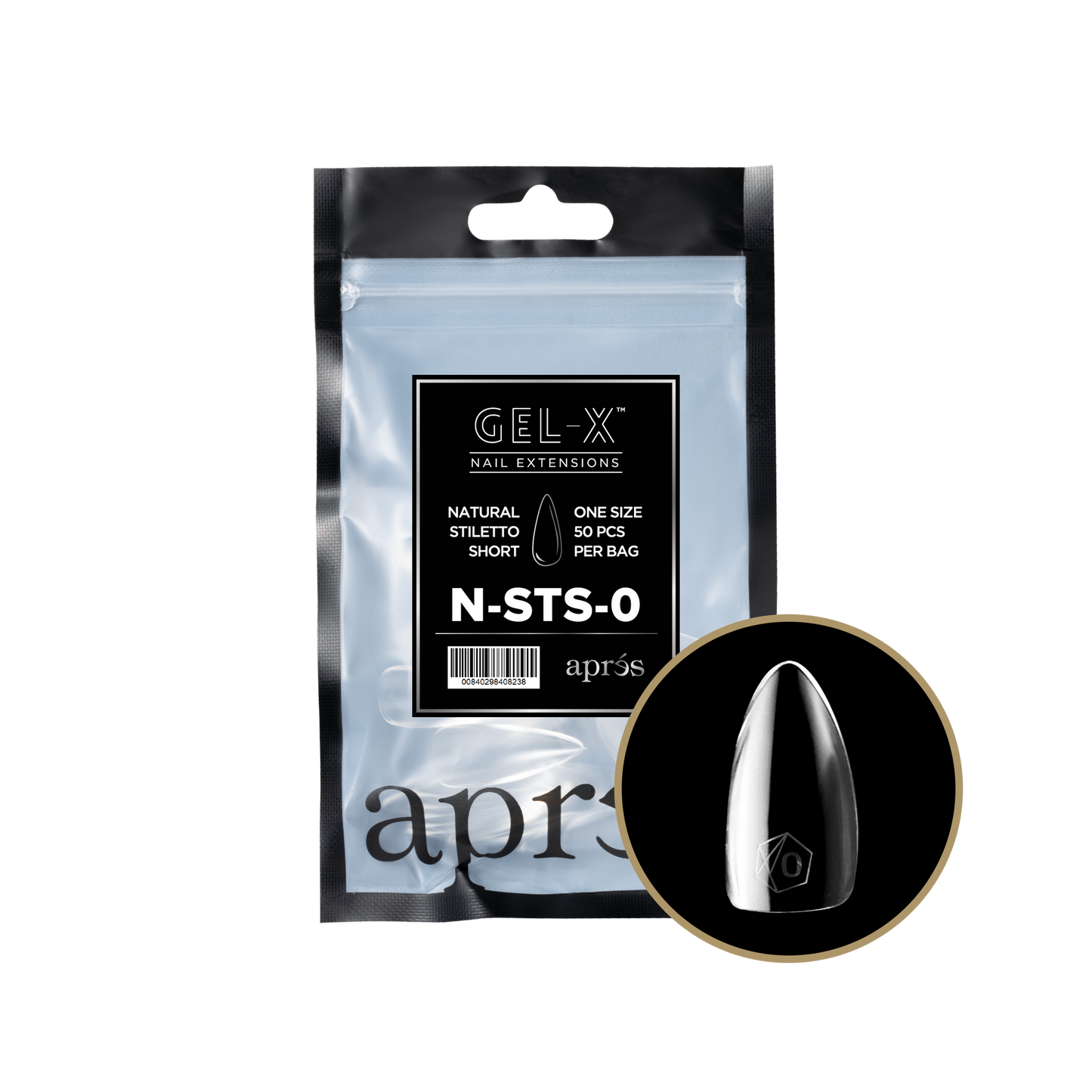 Gel-X Natural Stiletto Short 2.0 Refill Bag