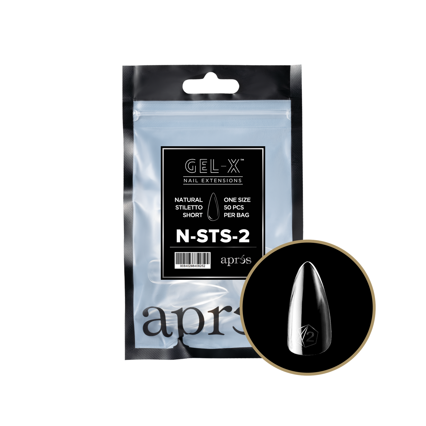 Gel-X Natural Stiletto Short 2.0 Refill Bag
