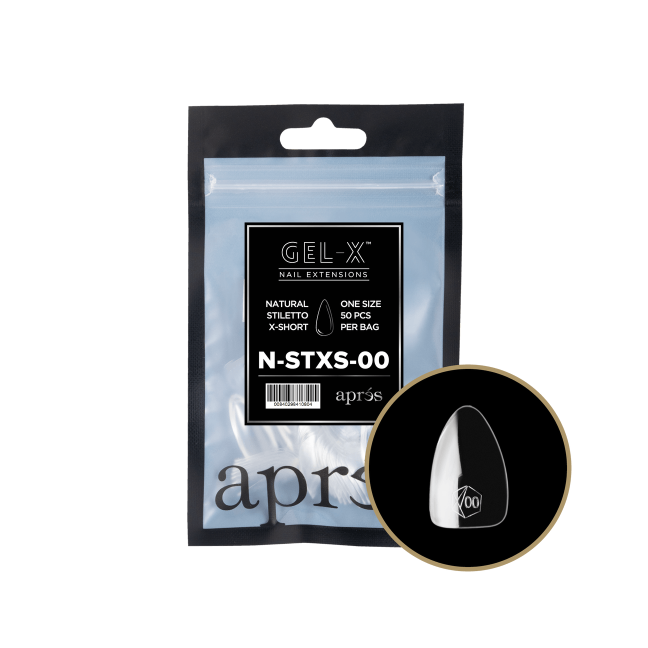 Gel-X Natural Stiletto Extra Short 2.0 Refill Bag