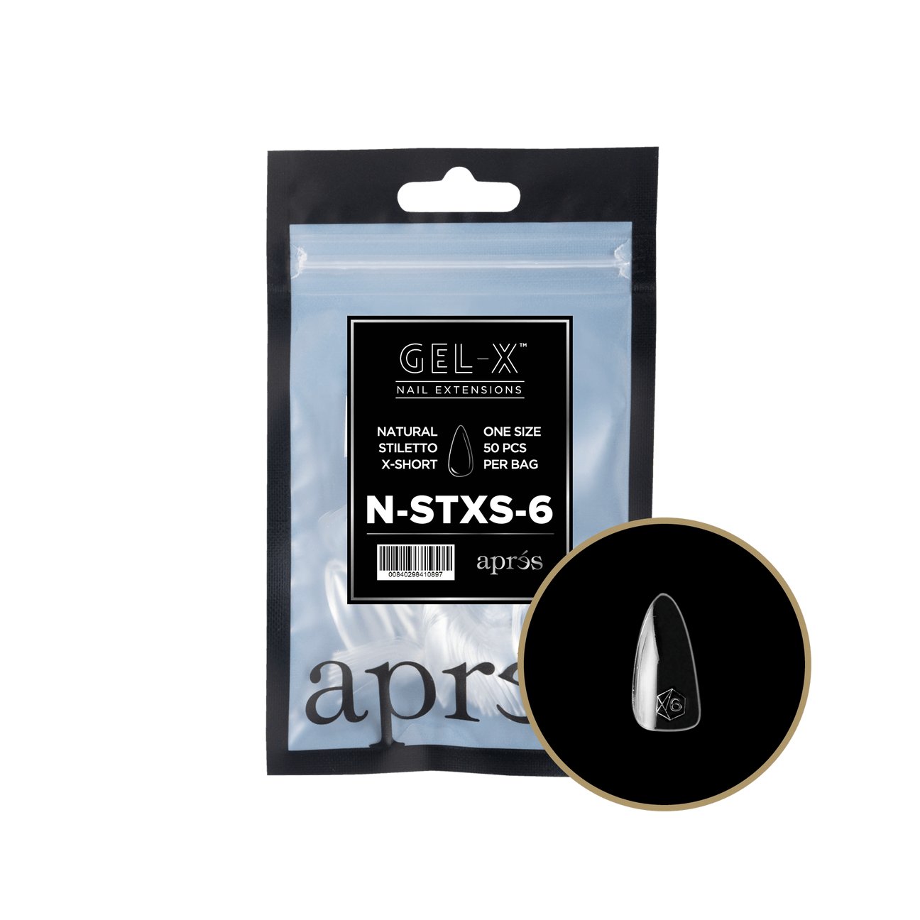 Gel-X Natural Stiletto Extra Short 2.0 Refill Bag