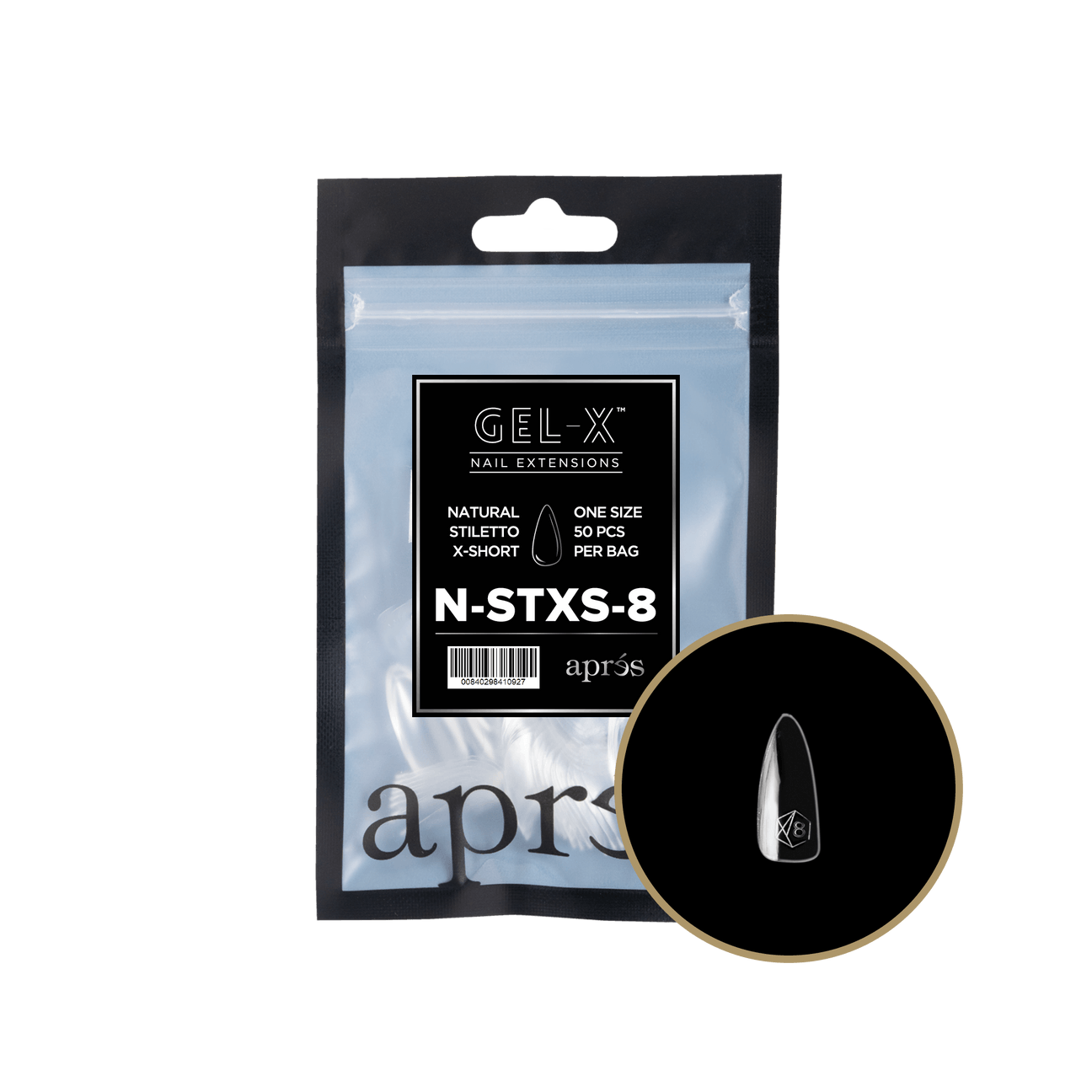 Gel-X Natural Stiletto Extra Short 2.0 Refill Bag