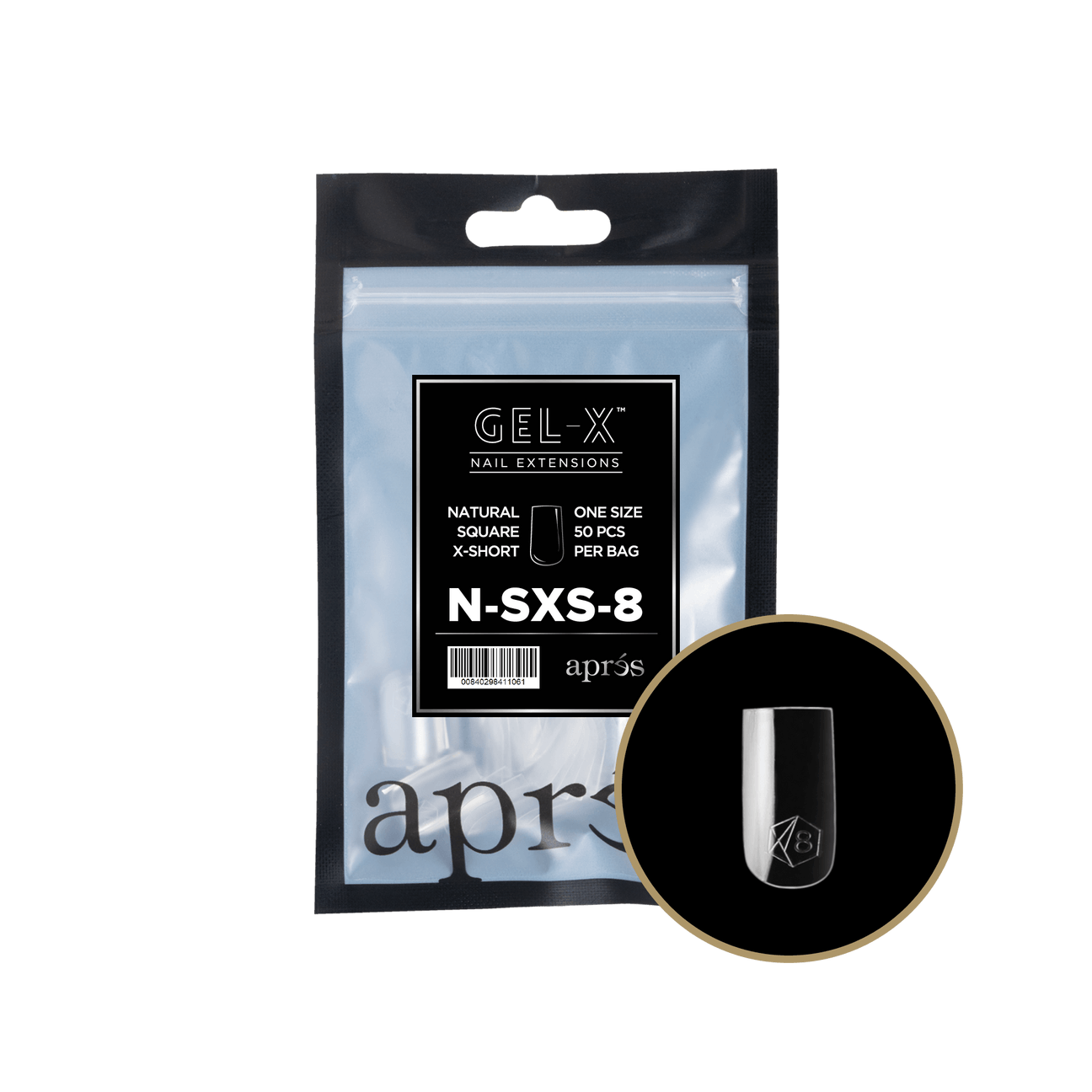 Gel-X Natural Square Extra Short 2.0 Refill Bag