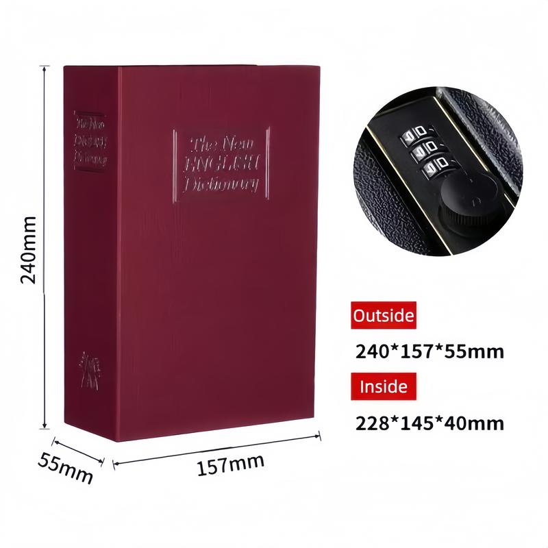 OPSETER Diversion Book Safe Dictionary Secret Box Combination Lock