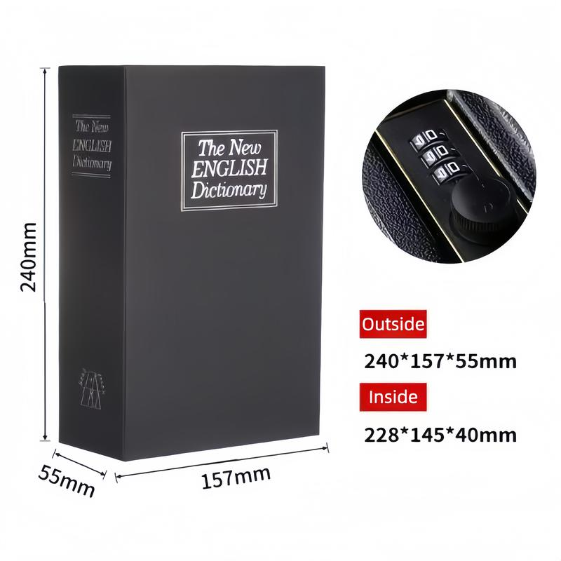 OPSETER Diversion Book Safe Dictionary Secret Box Combination Lock