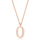 Elaina Stainless Steel O Initial Necklace