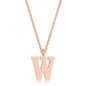 Elaina Stainless Steel W Initial Necklace