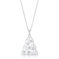 .2 ct CZ Christmas Tree With Mixed Stars Pave Holiday Pendant