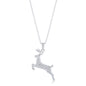 .35 ct CZ Reindeer Pave Holiday Pendant