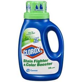 Clorox 2 for Sensitive Skin – Free & Clear Stain Remover & Color Booster, 33 fl oz (Pack of 6)