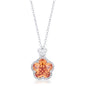 Beautiful Floral Cut CZ Pendant
