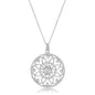 1.4 Ct Pendant Necklace with Interlocking Circles and CZ