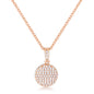 Necklace with CZ Disk Pendant