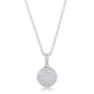 Necklace with CZ Disk Pendant